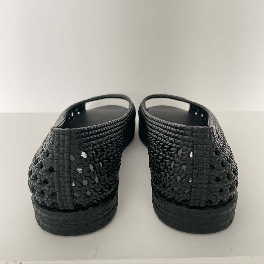 Melissa x Jason Wu Camilla Woven Open Toe Flat black Espadrille open toe 7 - Picture 4 of 10